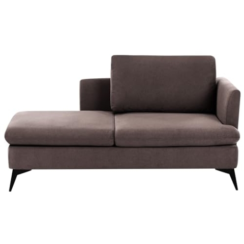 Chaiselongue Stoff braun rechtsseitig mit Kissen klassisch modern Sievoz