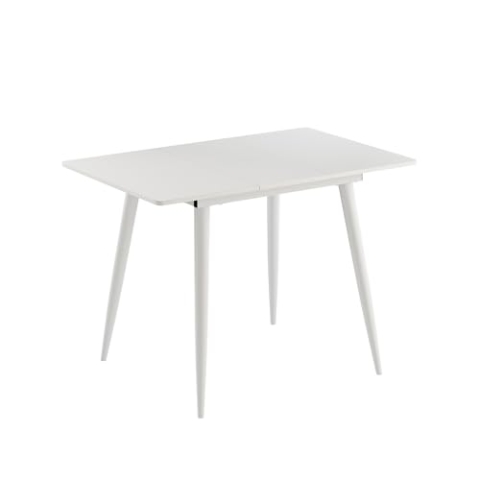 Vicco Esstisch Beaver, Weiß, 80 x 70 cm ausziehbar