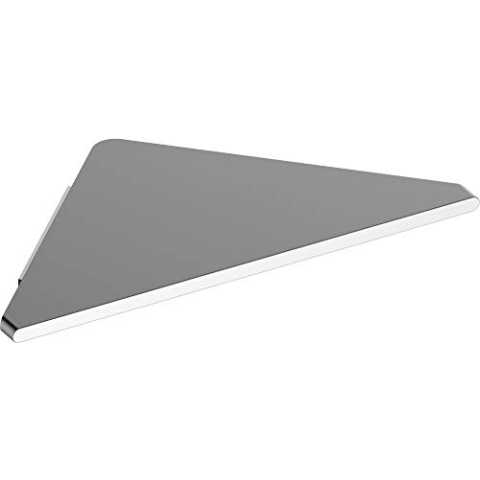 Keuco Eck-Duschablage aus Aluminium, Silber eloxiert, verdeckte Befestigung, 24,5x24,5x1,7cm, Wandmontage in der Dusche, Duschregal, Edition 400
