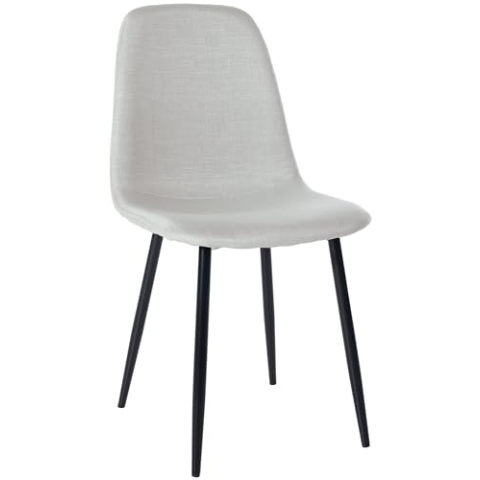 CLP Esszimmerstuhl Napier I Samt I Stoff I Kunstleder I Mit Bodenschonern, Farbe:Creme, Material:Stoff