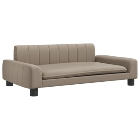 vidaXL Kindersofa, Couch für Kinder, Kindercouch mit runden Kanten, Kindersessel Minisofa Polstersofa Kindermöbel Sofa Kinderzimmer, Cappuccino Kunstleder
