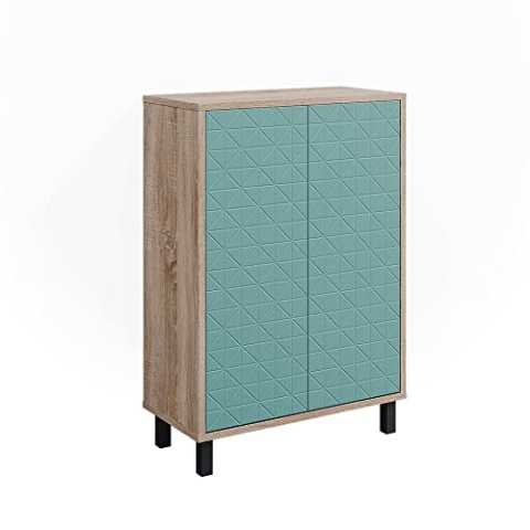Vicco Midischrank Agasta, Badmöbel, Mintgrün/Sonoma, 56.2 x 83.2 cm