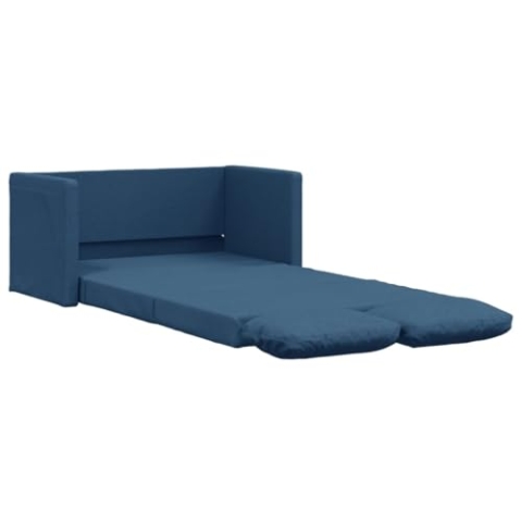 vidaXL Bodensofa, Klappbar Bodenbett Sofa mit Schlaffunktion, Schlafsofa Schlafsessel mit Metallgestell, Klappsofa Sofabett für Wohnzimmer Schlafzimmer, Blau Stoff