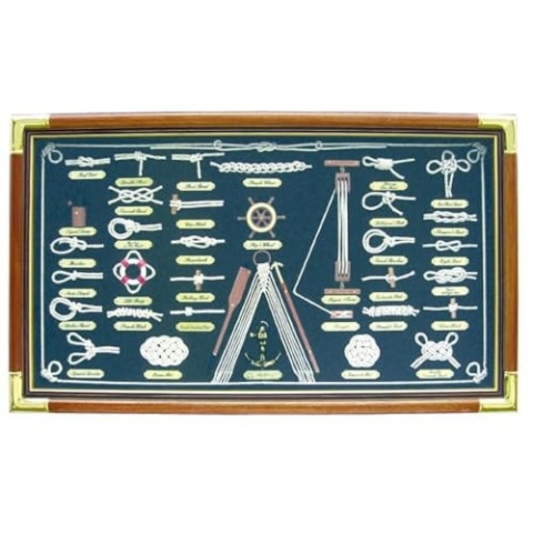 Knotentafel hinter Glas - perfekt für die maritime Dekoration