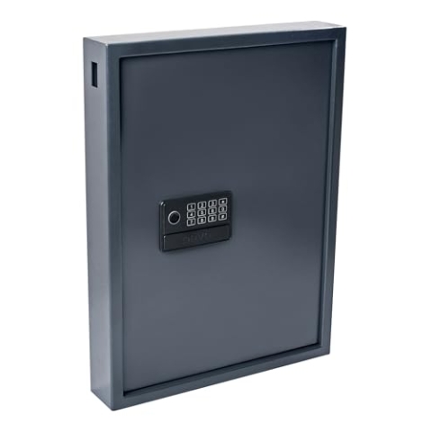 Pavo - Schlüsseltresor/Hochsicherheits-Schlüsselschrank für 50 Schlüssel/Schlüsselsafe/Abmessungen: 550 x 380 x 100 mm/Fingerabdruckleser/Typ-C-Anschlüsse / 50 Schlüsselanhänger - Incl