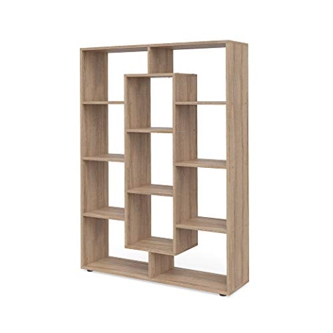 Vicco Raumteiler, stehendes Bücherregal, Sonoma, 107.2 x 143 cm