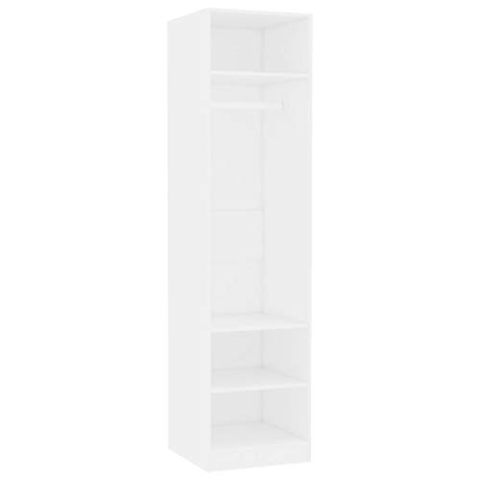 vidaXL Kleiderschrank offen Einlegeboden Regal Kleiderständer Schrank Kleiderstange Garderobenschrank Garderobe Weiß 50x50x200cm Holzwerkstoff