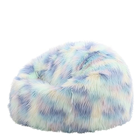 Icon Kenai Klassiker Kunstfell Sitzsack, Unicorn, Sitzsack Erwachsene mit Füllung, Bean Bag, Flauschig Sessel, Lounge Sessel, Lounge Stuhl, Schlafzimmer, Wohnzimmer, Wohnzimmer Möbel