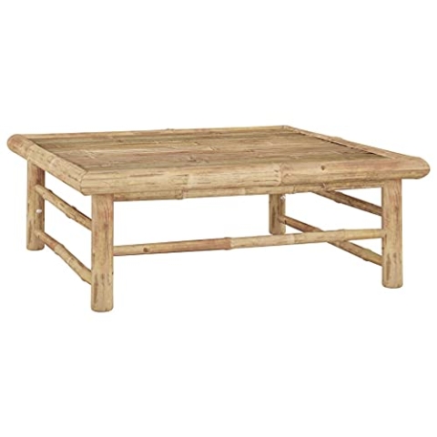 vidaXL Gartentisch Beistelltisch Kaffeetisch Balkontisch Couchtisch Gartenmöbel Tisch Fußhocker Sitzhocker Gartenhocker 65x65x30cm Bambus