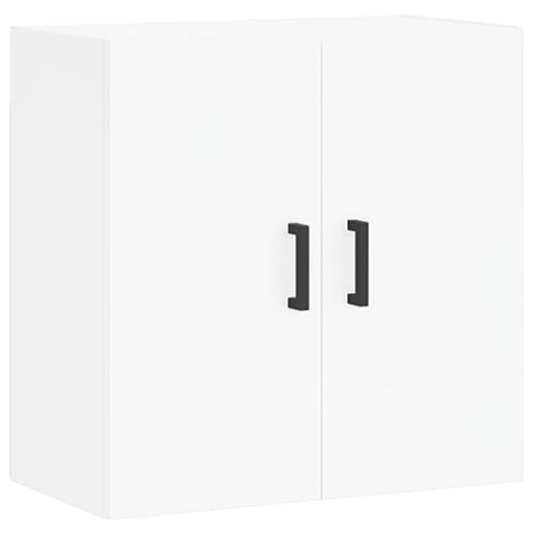 vidaXL Wandschrank, Hängeschrank mit viel Stauraum, Wandmontage Badschrank Medizinschrank, Aufbewahrungsschrank für Wohnzimmer, Weiß Holzwerkstoff