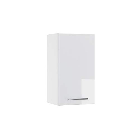 Vicco Hängeschrank Fame-Line, hängender Küchenschrank, Weiß Hochglanz/Weiß, 40 cm