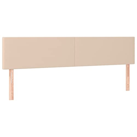 vidaXL LED Kopfteil Polsterkopfteil Bettkopfteil Betthaupt für Bett Bettrahmen Bettgestell Schlafzimmer Bettzubehör Cappuccino-Braun 180x5x78/88cm Kunstleder