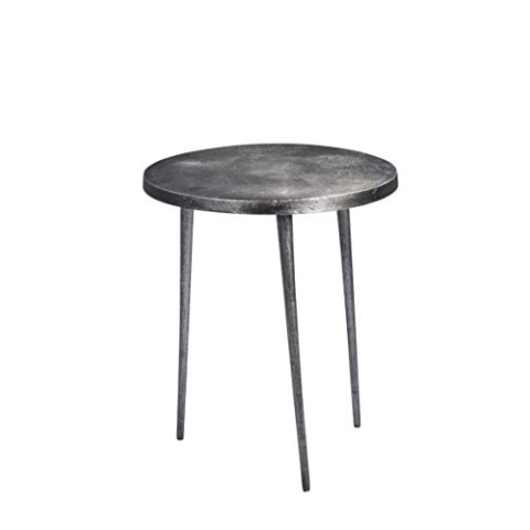 M2 Kollektion Casandra 1 Couchtisch/Beistelltisch/Tischset, Metall, grau, Durchmesser 40cm, Höhe 46cm