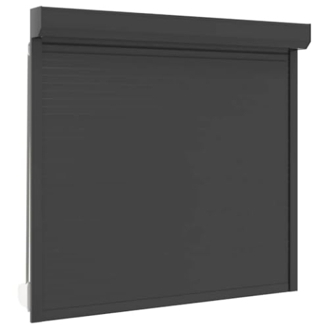 vidaXL Rollladen Gute Wärme- und Schalldämmung Rollladenpanzer Behang Rolladen Rolladenbehang Vorbaurollladen Vorbaurolladen Aluminium 160x150cm Anthrazit