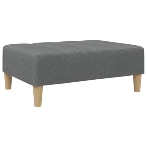 vidaXL Fußhocker, Sitzhocker für Wohnzimmer Schlafzimmer, Polsterhocker Holzrahmen, Hocker Fußschemel Fußbank Ottomane, Modern, Dunkelgrau Stoff