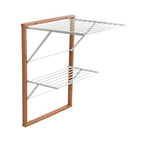 Arredamenti Italia Wandmontierter Kleiderständer, Holz, Kirsche, APERTO:P63 x L69 x H80 cm, CHI.: P3 x L69 x H95 cm