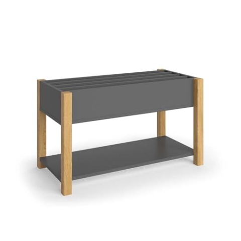 VitaliSpa Kinderregal Malia, Spielzeugregal für Faltboxen, Grau/Eiche, 80 x 46 cm