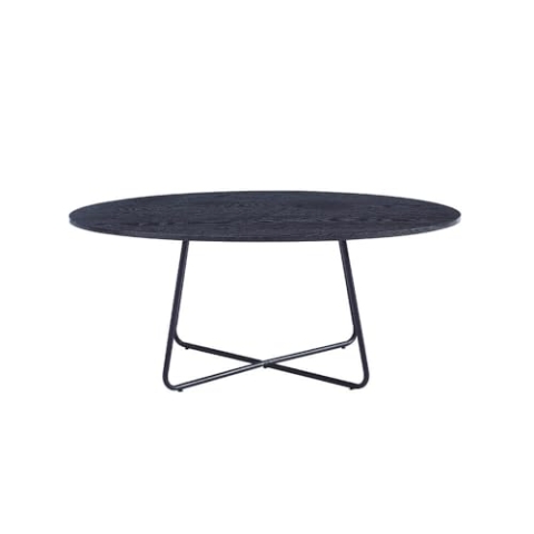 Home Deluxe - Couchtisch NOVARIS - Oval, Farbe: Dark Oak, Maße: 110 x 66 x 47 cm, Pflegeleicht I Wohnzimmertisch Sofatisch Wohnzimmermöbel Beistelltisch, 51515