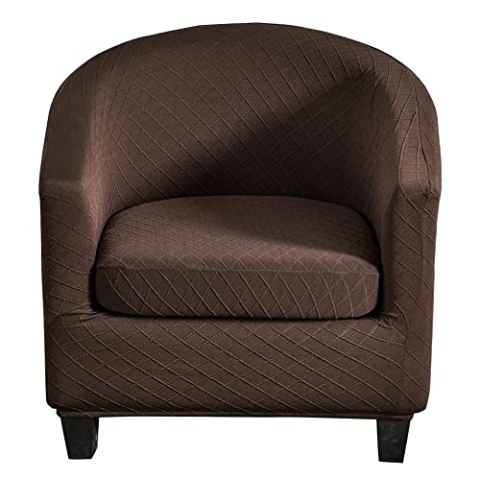 CHNSHOME Sesselbezüge 2 Stück Stretch Sesselhusse Sesselbezug Clubstuhlbezüge 1 Sitzer Tullsta Barstuhlbezug cocktailsessel Sesselbezug Tiefer Kaffee