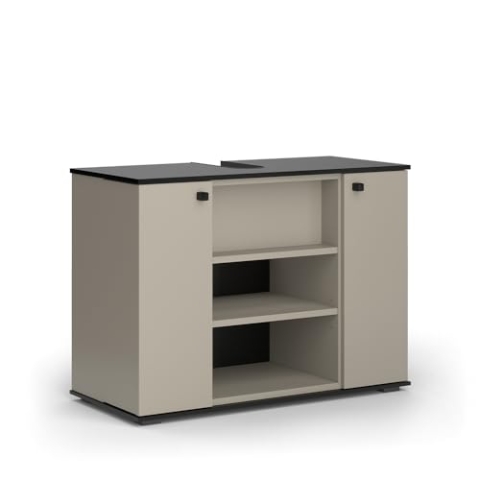 Vicco Waschbeckenunterschrank Joli, Waschtischunterschrank, Greige, 80 x 59 cm mit 2 Türen