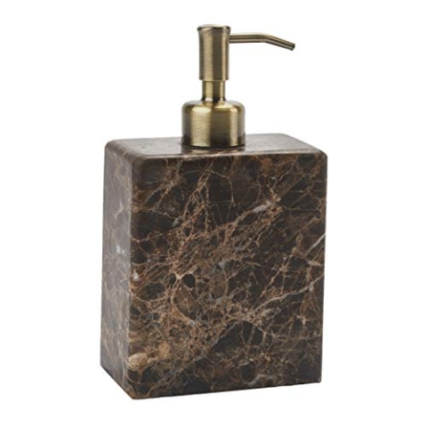 Aquanova Hammam Badaccessoires aus echtem Naturstein Marmor braun (Seifenspender breit)