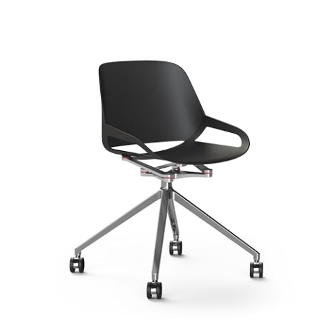 aeris Numo moderner Schwingstuhl – Schalenstuhl mit stylischem Fußkreuz Bürostuhl – ergonomischer Stuhl – hochwertiger Drehstuhl mit Rollen