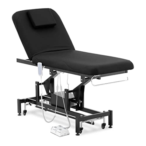 Physa Lyon Black_PH Massageliege 2 Motoren 200 kg Schwarz Massagebank Therapieliege Behandlungsliege