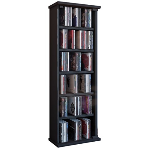VCM Regal DVD CD Rack Medienregal Medienschrank Aufbewahrung Holzregal Standregal Möbel Bluray Möbel Farbwahl "Vetro"