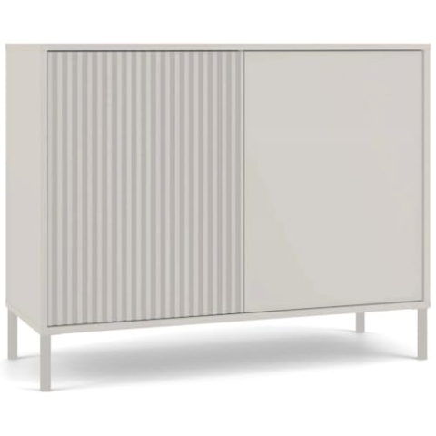 CDF Moderne Kabinett KAMARO 2D Slim | Farbe: Kaschmir (beige) | Schrank für Dokumente, Kleinigkeiten | Ideal für Wohnzimmer, Schlafzimmer, Kinderzimmer und Büro | Einfache Montage