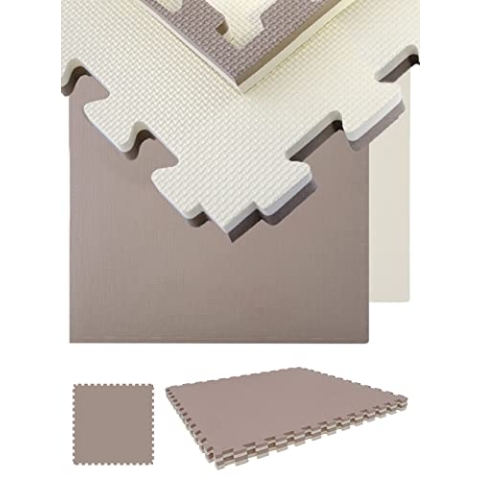 eyepower Extra-Dick: 2,5cm Fitnessmatte 1,6qm - 2er Set 90x90cm Bodenschutzmatte Fitness - Kraftstation Matte Gewichte Hantel Zubehör - Trampolin Matte Puzzlematten Outdoor Sturzmatte Kinder Outdoor