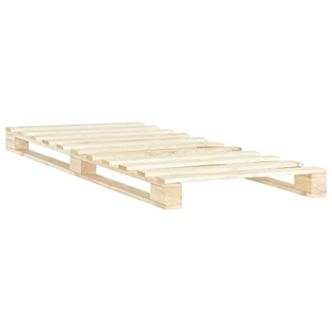 vidaXL Kiefernholz Massiv Palettenbett Massivholzbett Palettenmöbel Bett Holzbett Futonbett Bettgestell Bettrahmen Einzelbett 100x200cm