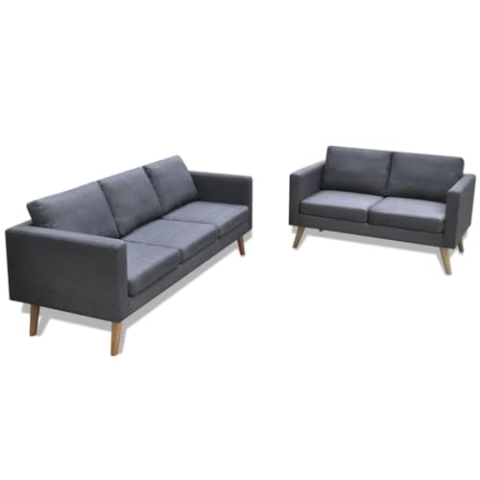 vidaXL Sofa Stoffsofa Polstersofa 5-Sitzer Loungesofa Couch Holz Sitzmöbel Möbel