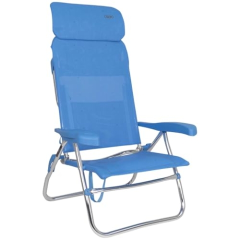 Silla-cama Playa 6 pos.Dural.(Multifibra) Cabezal COMPACT