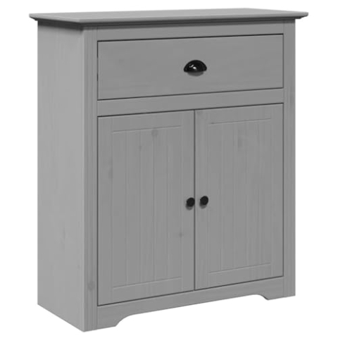 vidaXL Flurschrank BODO Grau 80x35x90 cm, Flurmöbel, Schrank, Wohnzimmerschrank, Dielenschrank, Beistellschrank, Schlafzimmerschrank, Holzschrank