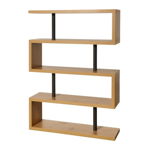 Riess Ambiente Design Regal Snake 165cm Eichenoptik Bücherregal mit fünf Böden Standregal Büroregal
