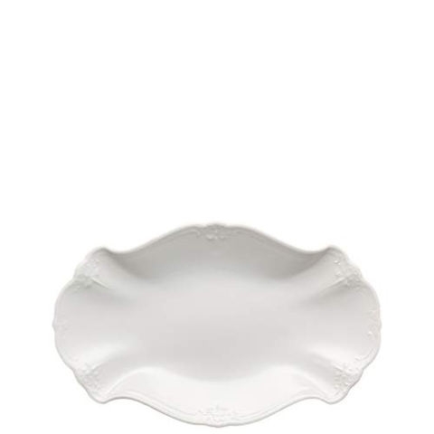 Hutschenreuther Baronesse Weiß Beilagenplatte 24 cm oval