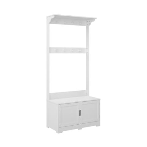 Vicco Garderobe LYSA, Flurgarderobe, Weiß, 80 x 180 cm mit 2 Türen
