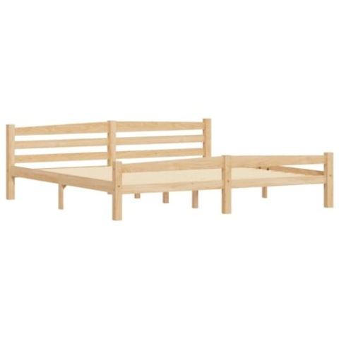 vidaXL Massivholzbett Doppelbett Bettgestell Bett Holzbett Bettrahmen Lattenrost Schlafzimmerbett Schlafzimmermöbel Kiefer 200x200cm