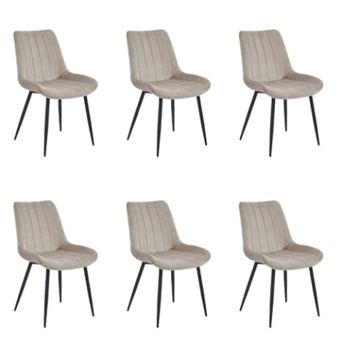 Colenis - Verta Esszimmerstuhl - Set Van (6, Beige)