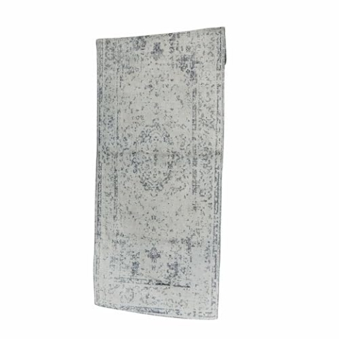 Loberon Läufer Zéphirelle, Handgewebt, Used-Optik, Weich & Strapazierfähig, 70x180 cm, Wohntextilien, Wohn-Accessoire, Viskose, Baumwolle, grau