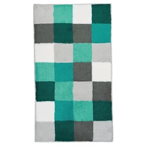 Kleine Wolke 5426675382 Badteppich Caro, 60 x 105 cm, Petrol, 4004478230545