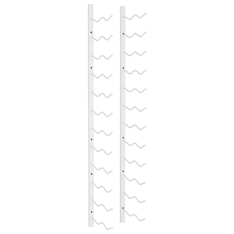 vidaXL Wand Weinregal für 24 Flaschen Wandregal Weinhalter Weinflaschenhalter Flaschenregal Weinständer Hängeregal Weinflaschenregal Weiß Eisen