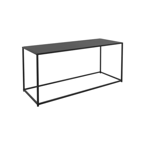ML-Design Couchtisch 110x40x50,5 cm Schwarz in rechteckiger Form, Metallgestell, Industrie-Design, Tisch für Eingangsbereich, Beistelltisch Wohnzimmertisch Konsolentisch Sofatisch Flurtisch Dekotisch