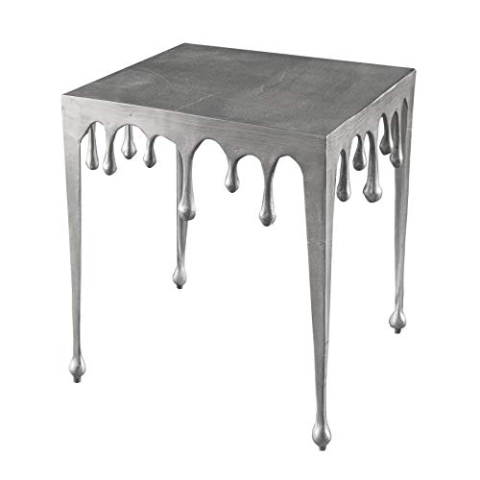 Riess Ambiente Extravaganter Couchtisch Liquid LINE L 46cm Silber Tropfen-Design Wohnzimmertisch Tisch