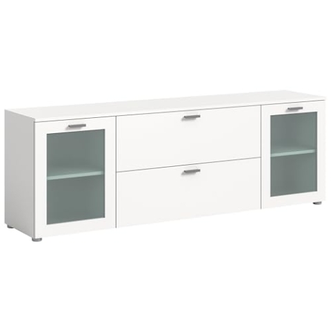 xonox.home Kommode Xeno Lowboard TV-Bank TV-Schrank weiß Nb., ca.180x62x37 cm