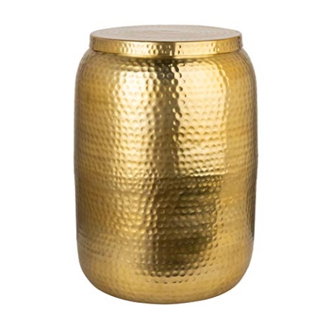 Riess Ambiente Handgefertigter Beistelltisch Orient Storage 48cm Gold Hammerschlag Design mit Stauraum Wohnzimmertisch Tisch