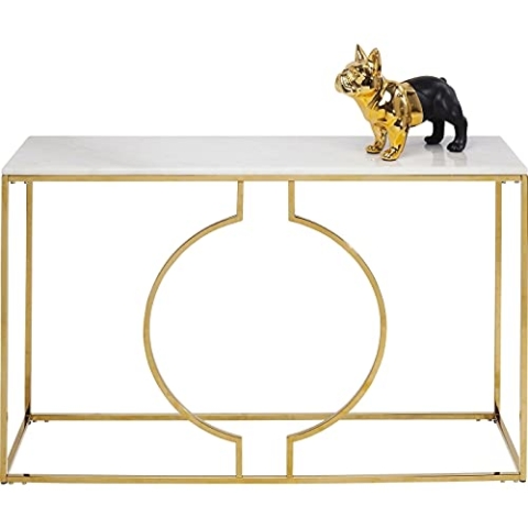 Kare Design Miami Loft Art Deco Konsole Gold - Für Flur, Wohnzimmer, Büro - Modern - 75x120x35cm (H/B/T)