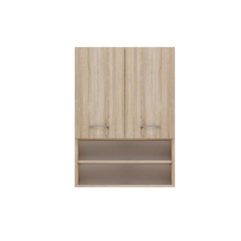 CDF Waschmaschinenschrank Pola Mini DK | Farbe: Eiche Sonoma | Moderner Schrank über der Waschmaschine | Ablagefläche | Geräumige Einlegeböden | Einfache Montage | Glatte Seiten ohne Endkappen