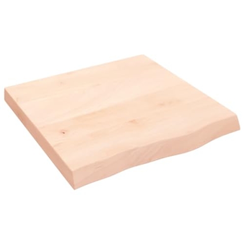 vidaXL Waschtischplatte, Multifunktional Arbeitsplatte mit Naturkante, Waschtischkonsole Tischplatte für Badezimmer, Holzplatte Platte Badmöbel, 60x60x(2-6) cm Massivholz Unbehandelt