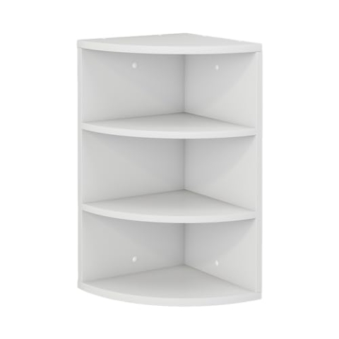 Vicco Eckregal Fabienne, Bücherregal, Weiß, 30 x 60 cm 3 Fächern
